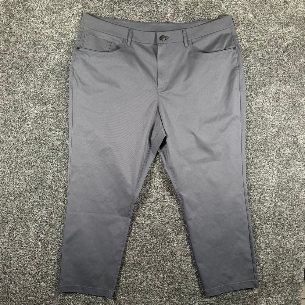 Public Rec Workday Pants Mens 40/28 Grey Straight Leg 5-Pocket Athleisure